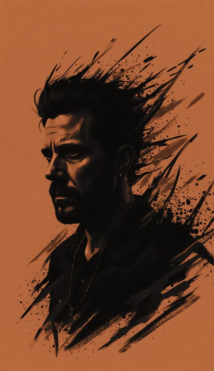 A brush-stroke portrait illustration of Enes Savaşçı
