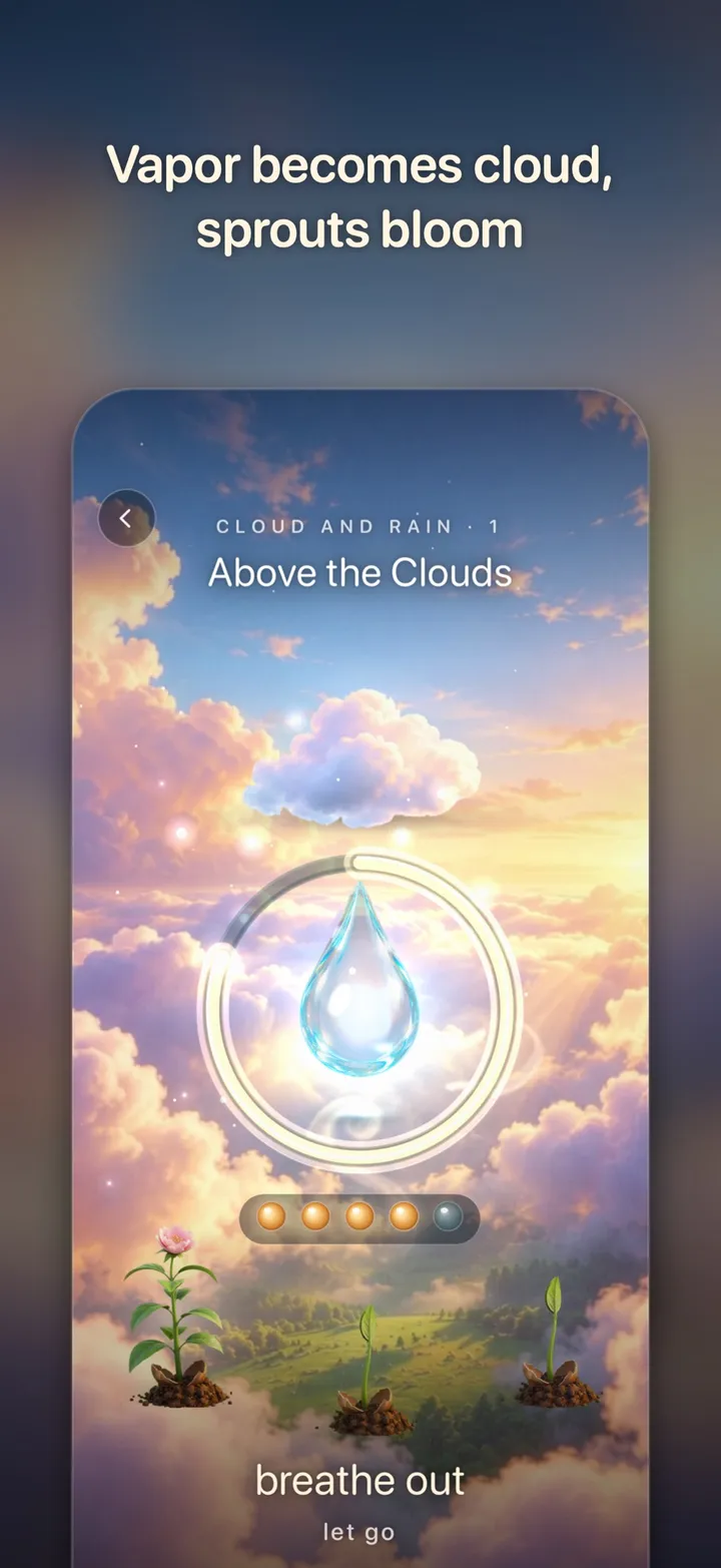 Droplet screenshot: Cloud and Rain level